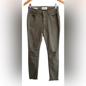 Lucky Brand: Military Green Distressed Jeans